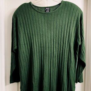 Jacque & KoKo Women's Army Green Long Sweater, Size 18/20